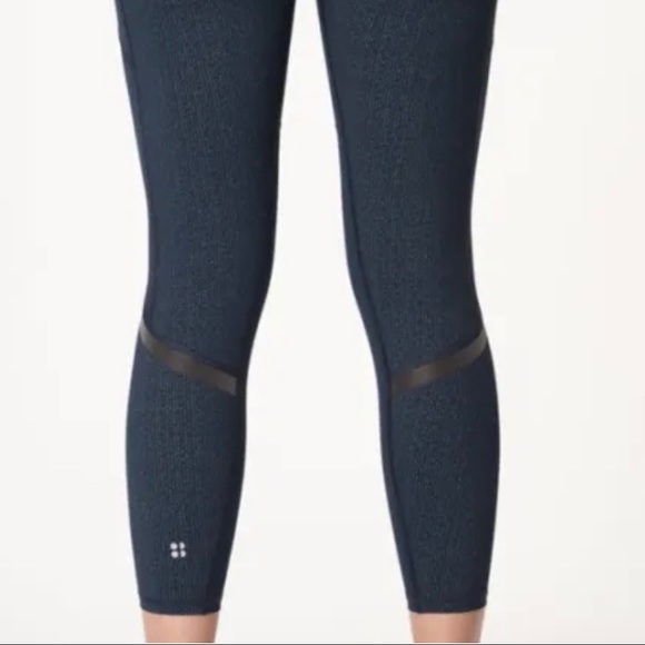 Sweaty Betty The Zero Gravity 7/8 Leggings in Blue Shimmer-NWOT, Size small - Picture 3 of 7